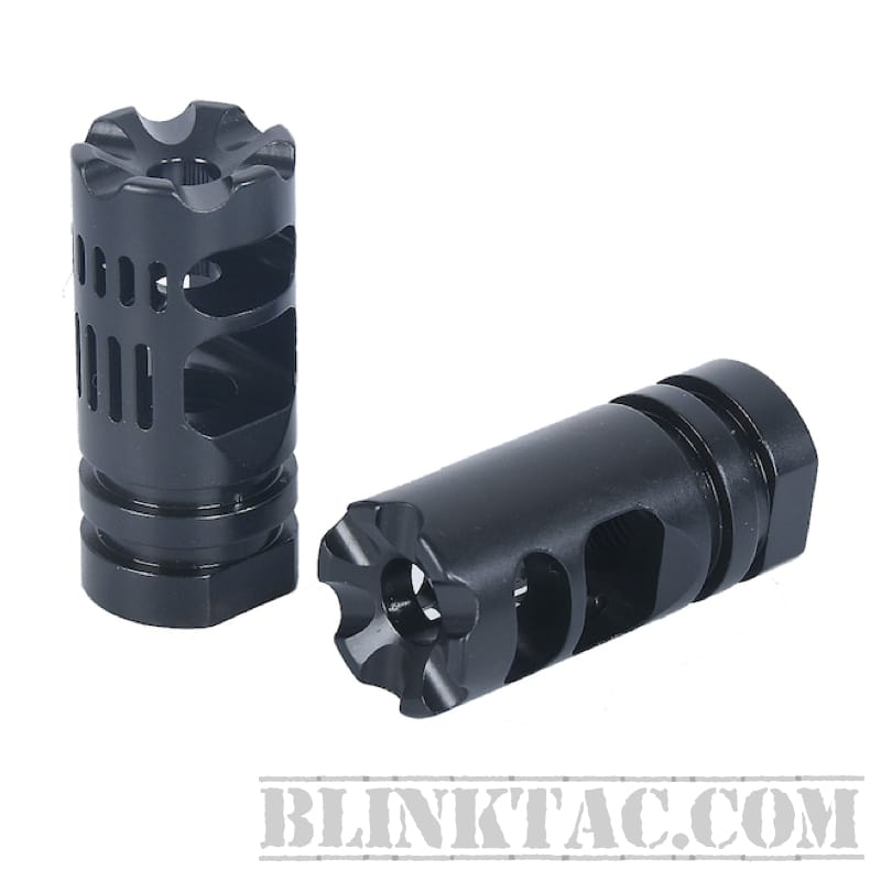 thumbnail image 2 of TACFUN Stainless Steel Compact Muzzle Brake – 5/8x24 TPI For .308 Caliber With Crush Washer 2 of 4