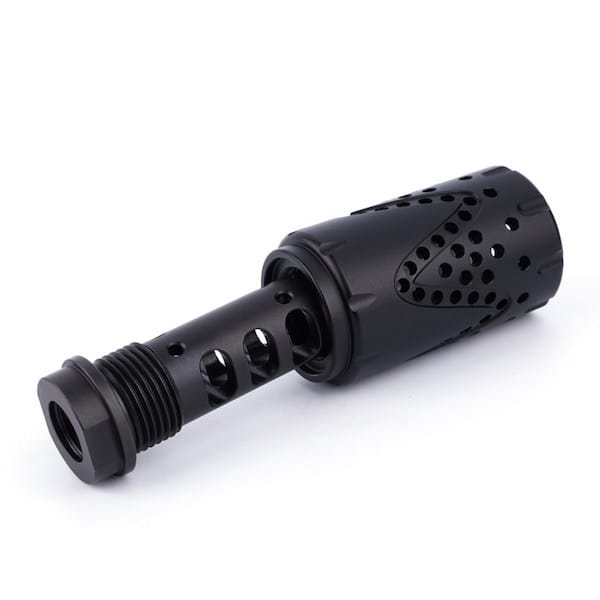 Competition 9mm 1/2-28 Muzzle Brake Stainless With 13/16x16 Sleeve Combo SSN-A1/9SS - Image 7