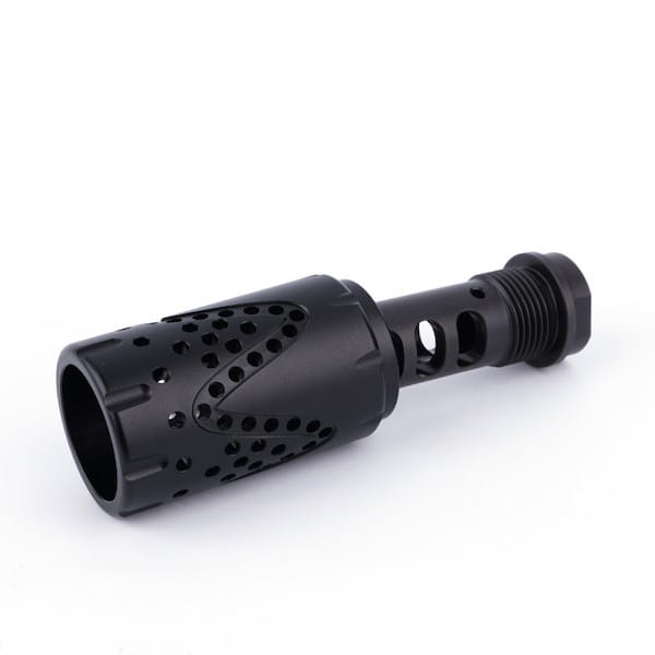 Competition 9mm 1/2-28 Muzzle Brake Stainless With 13/16x16 Sleeve Combo SSN-A1/9SS - Image 2