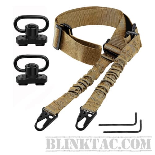 2 Point Sling and Quick Release Sling Mount Sling Swivel TAN