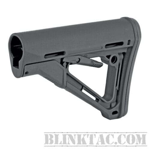 CTR STYLE Stock, Fits AR-15, Adjustable, Black MIL-SPEC