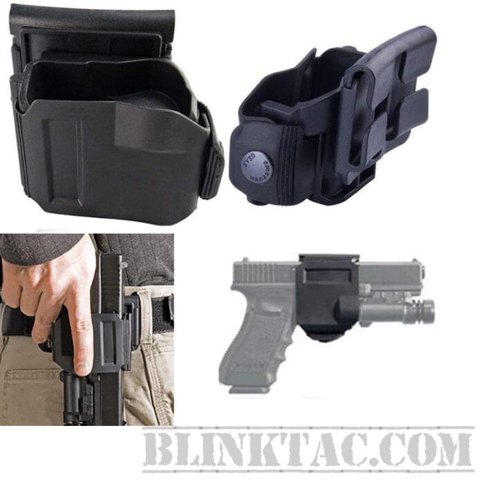 BlinkTac Tactical Rotating 360 GlockClip Right Hand MOLLE Holster for Glock 17 19 22 23