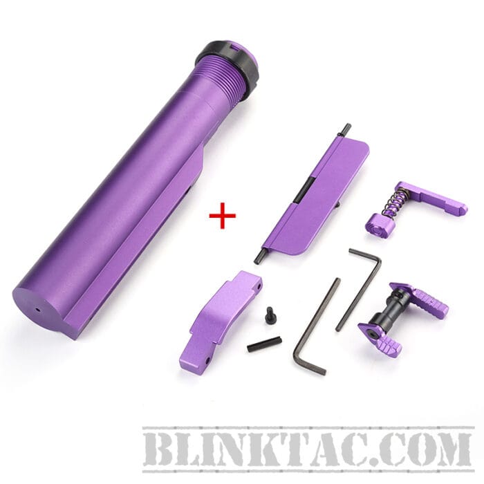 AR15/AR10 6 Position Buffer Tube Dust Cover Assembly safety selector levers Protective cover blue combination Purple