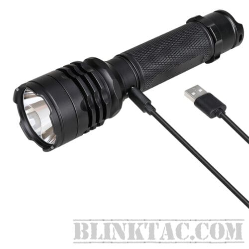 BlinkTac HOUND USB Rechargeable Tactical Flashlight 1200 Lumen Flashlight