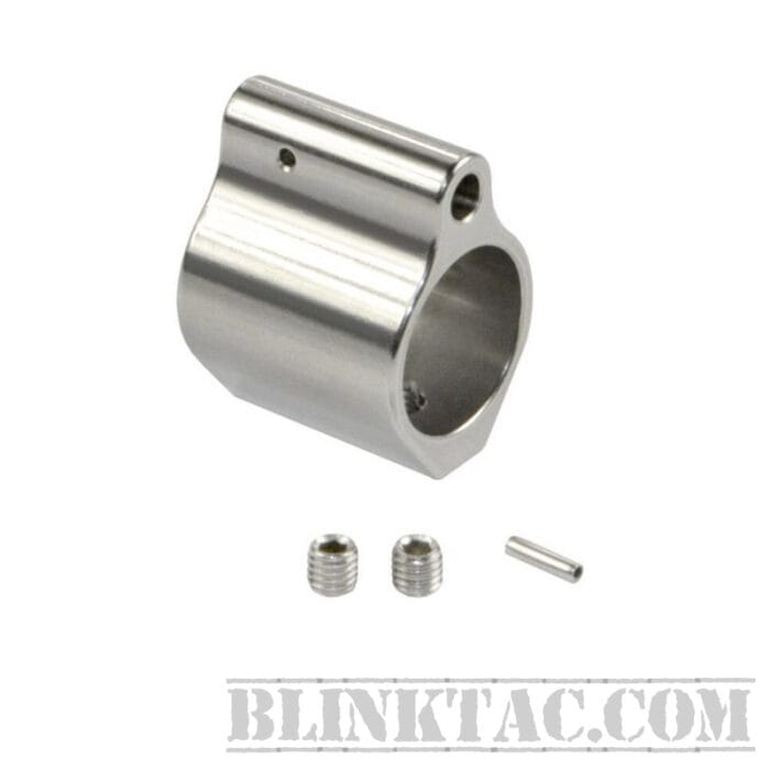 750 Low Profile Gas Block with Roll Pins – Stainless Steel
