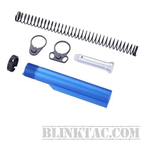 AR15/AR10 M4 Six Position Buffer Tube Kit -Mil-Spec - Blue