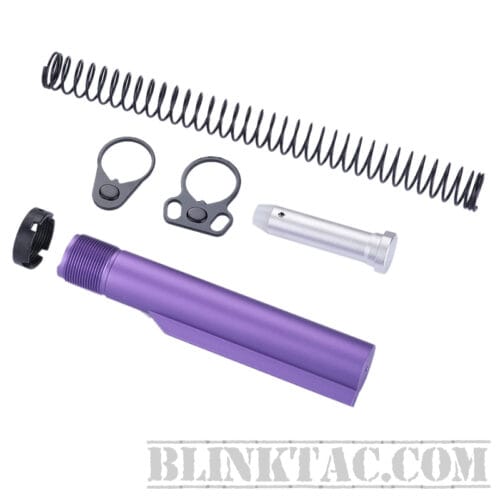 AR15/AR10 M4 Six Position Buffer Tube Kit -Mil-Spec – PURPLE