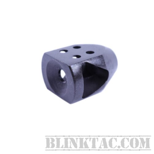 9mm Mini Tanker Style Muzzle Brake Triangular Baffles 1/2x36