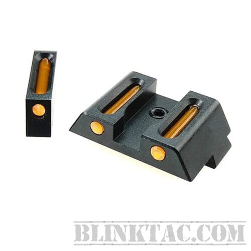 Glock Sights Fiber Optic RED/ RED Front and Rear 3 Dot Sights for Glock 17 17L 19 22 23 24 26 27 33 34 35 38 and 39