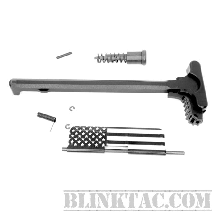 AR-15 Extended Latch Charging Handle, Forward Assist and Ejection Cover Door American Flag