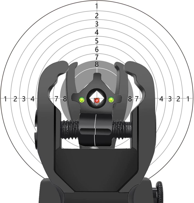 AR15/AR10 Fiber Optics Flip Up Iron Sights BlinkTac
