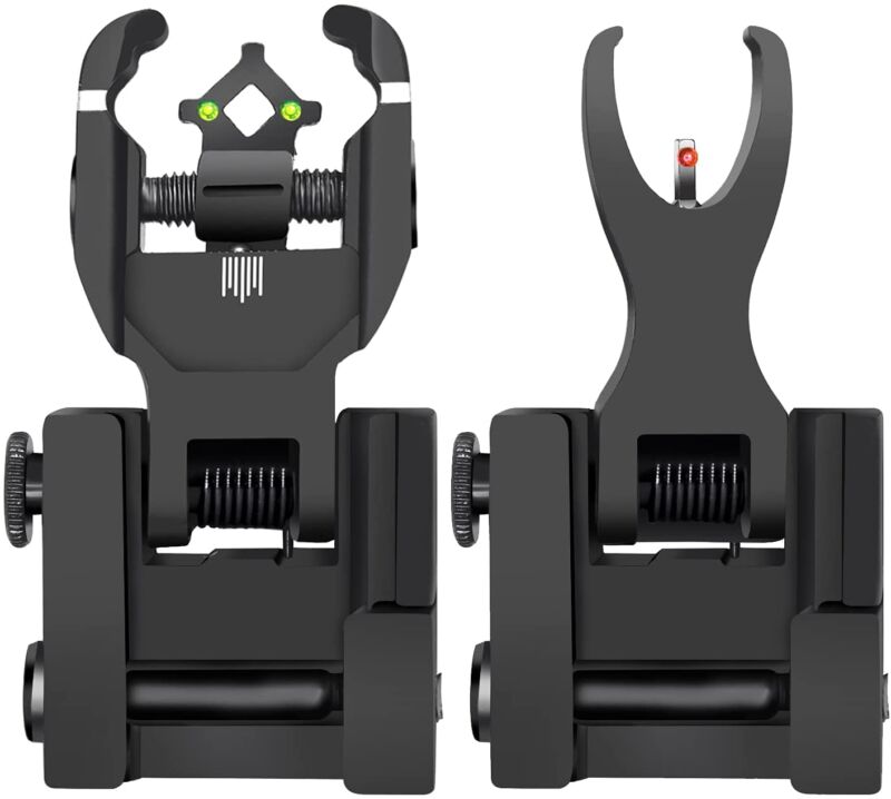 AR15/AR10 Fiber Optics Flip Up Iron Sights BlinkTac