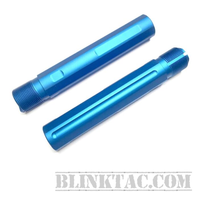 AR15 Mil-Spec Fluted Pistol Buffer Tube BLUE