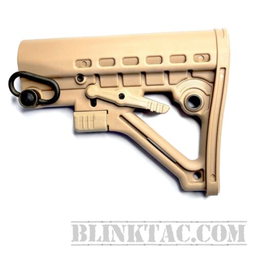 AR Stock Tan Mil-Spec Adjustable A-Frame Skeleton with QD