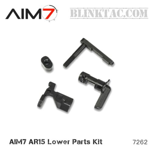 AIM7 AR15 Lower Parts Kit—Magazine Button, Magazine Catch, Bolt Catch and Safety Selector, Phosphate