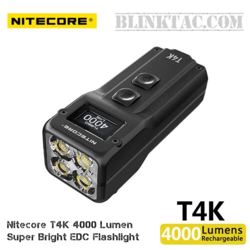 Nitecore T4K 4000 Lumen Super Bright EDC Flashlight