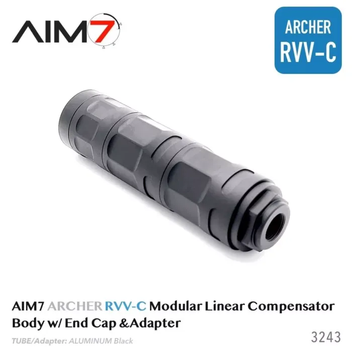 AIM7 ARCHER RVV-C Modular Linear Comp Multi 223, 30CAL, 9mm Black Aluminum Black - Image 4