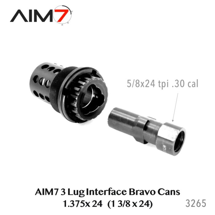 AIM7 TORIKA-B 3-LUG Interface Bravo Can 1 3/8x24 (1.375x24) 556,223,9mm, 30cal. - Image 15