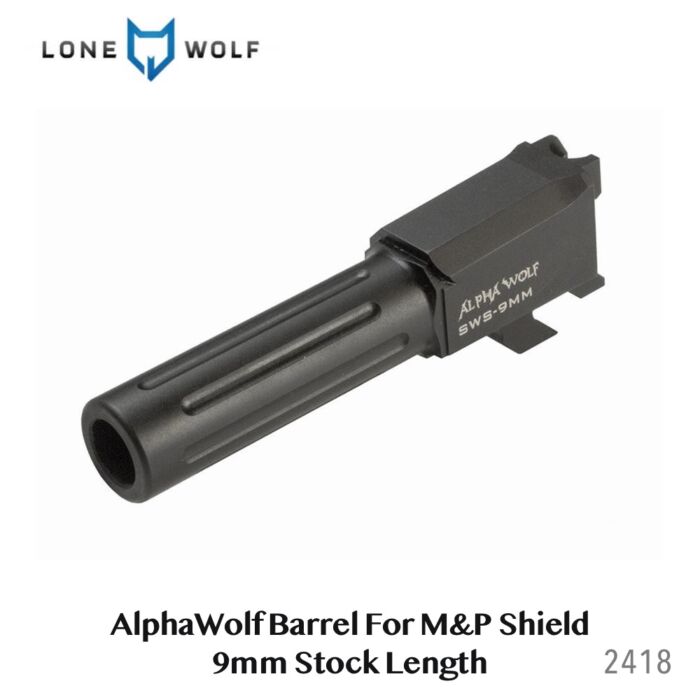 AlphaWolf Barrel For M&P Shield 9mm Stock Length (*Non-CA compliant)