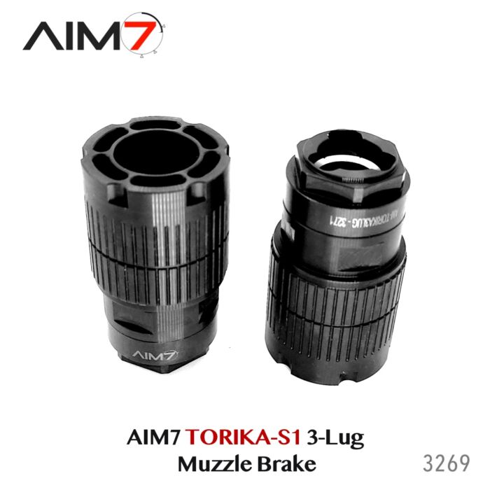 Aim7 TORIKA-S1 Muzzle Brake 3-Lug  9mm/556/223/.30 cal/M13.5x1LH - Image 13