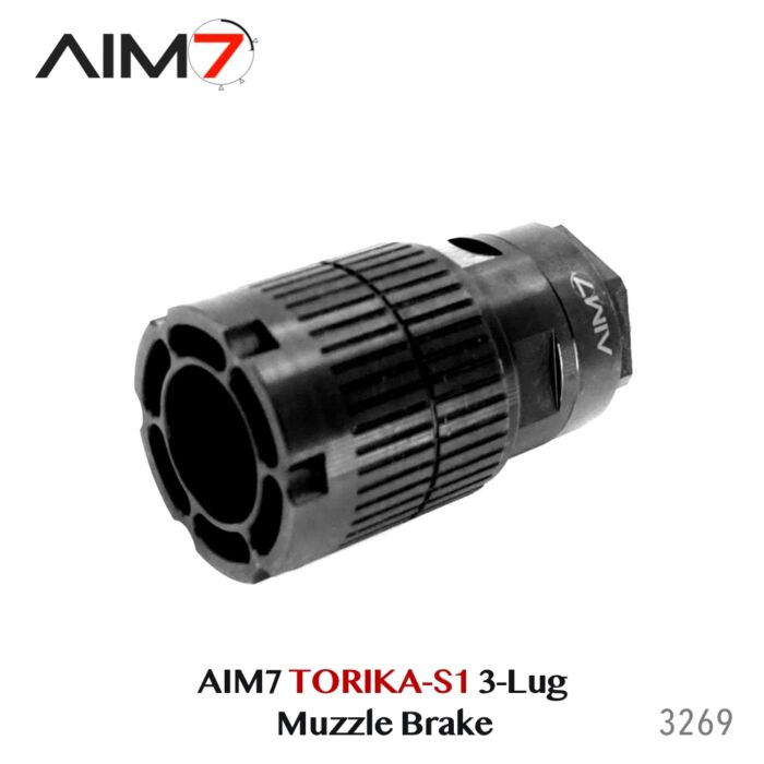 Aim7 TORIKA-S1 Muzzle Brake 3-Lug  9mm/556/223/.30 cal/M13.5x1LH - Image 15