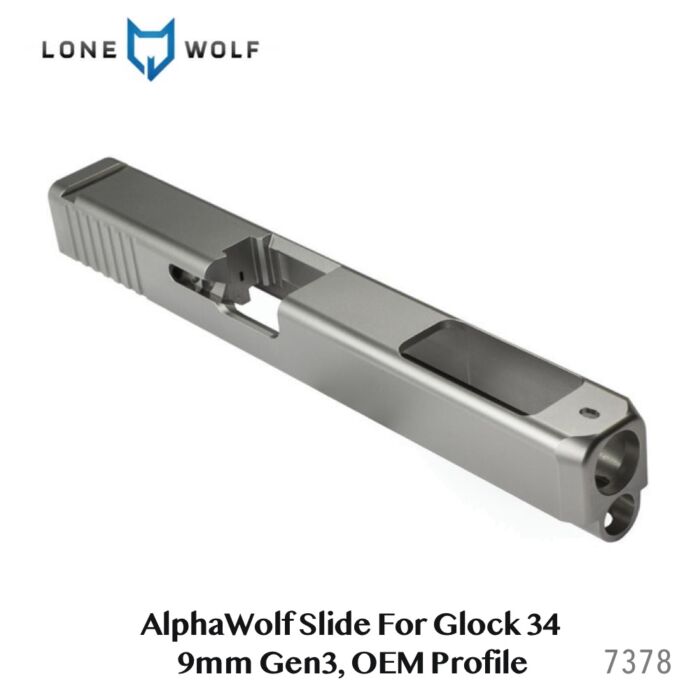 AlphaWolf Slide For Glock 34 9mm Gen3, OEM Profile