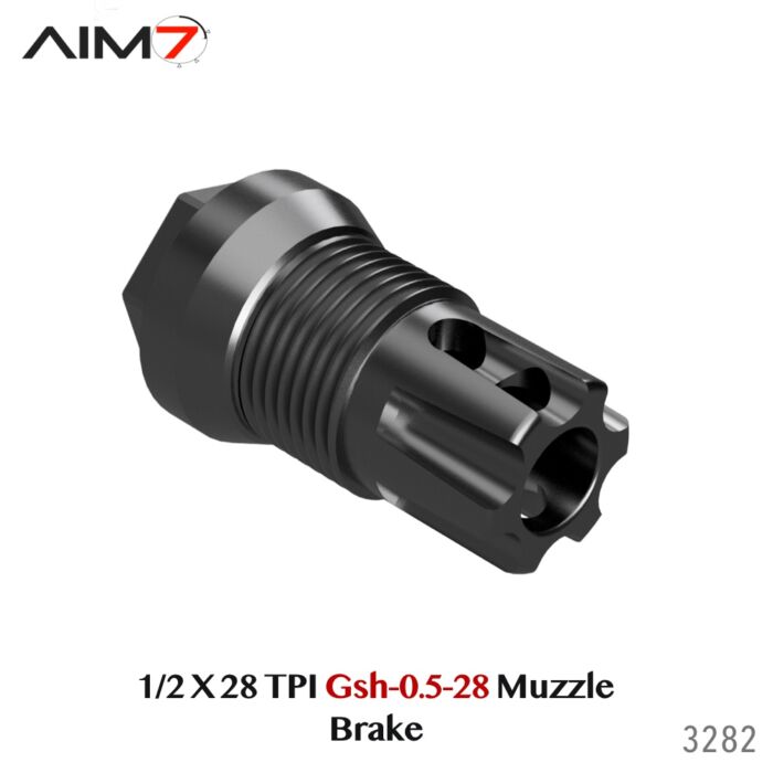 AIM7 Gsh-0.5-28 ASR Muzzle Brake  1/2 x28" .223/556/9mm