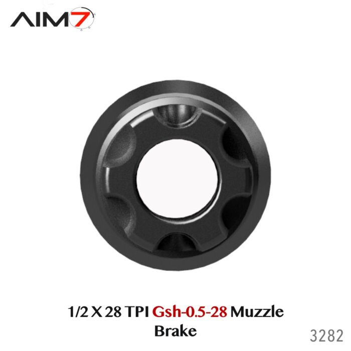AIM7 Gsh-0.5-28 ASR Muzzle Brake  1/2 x28" .223/556/9mm - Image 11