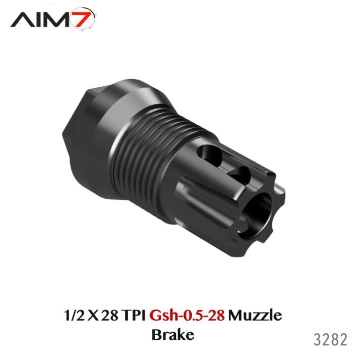 AIM7 Gsh-0.5-28 ASR Muzzle Brake  1/2 x28" .223/556/9mm - Image 4