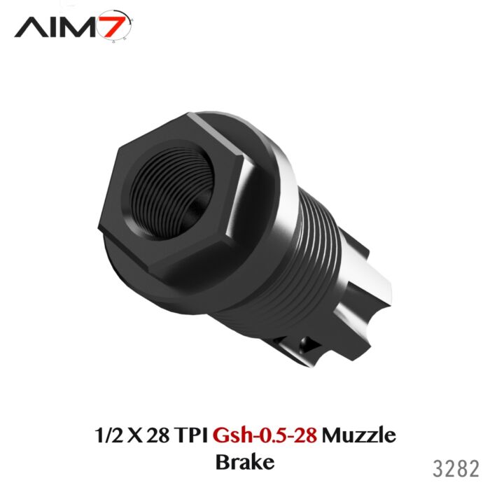 AIM7 Gsh-0.5-28 ASR Muzzle Brake  1/2 x28" .223/556/9mm - Image 6