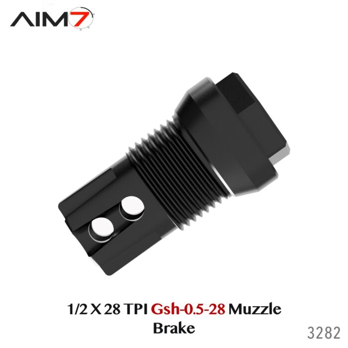 AIM7 Gsh-0.5-28 ASR Muzzle Brake  1/2 x28" .223/556/9mm - Image 7