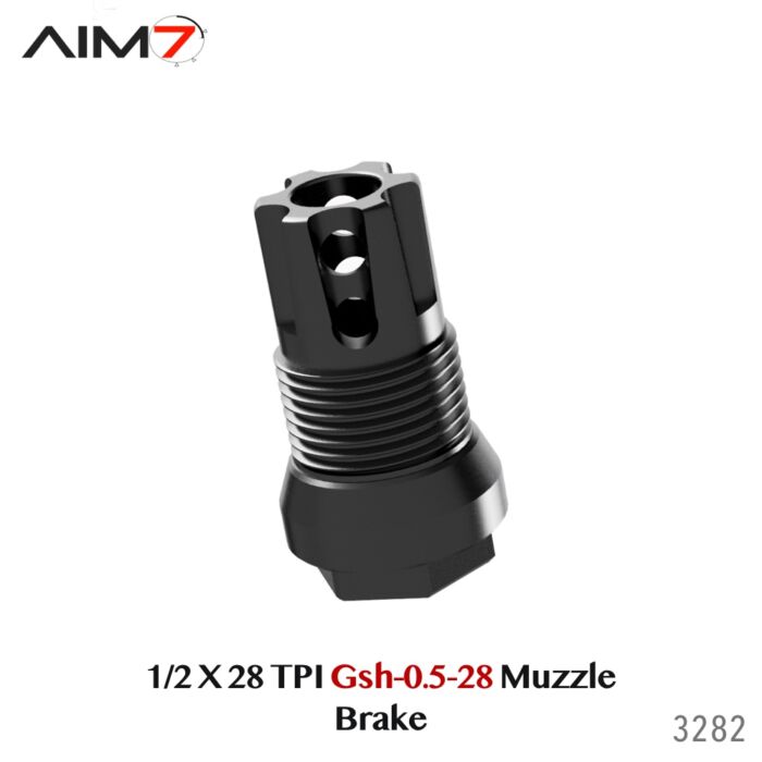 AIM7 Gsh-0.5-28 ASR Muzzle Brake  1/2 x28" .223/556/9mm - Image 9