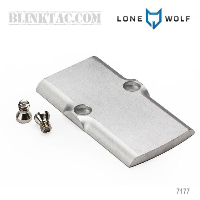 Lone Wolf Glock RMR cover plate w/screws for OEM profile slides - Silver