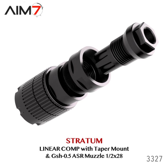 Aim7 Stratum Linear Comp with Taper ASR Mount & Gsh-0.5 Muzzle Brake 1/2x28 - Image 21