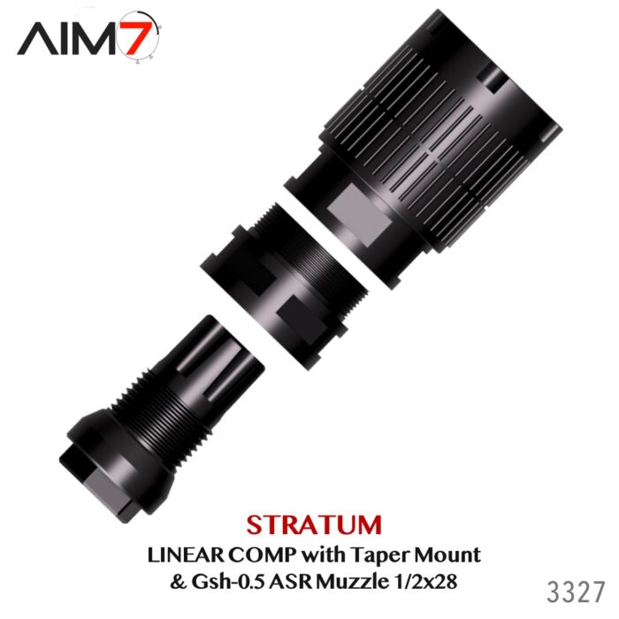 Aim7 Stratum Linear Comp with Taper ASR Mount & Gsh-0.5 Muzzle Brake 1/2x28 - Image 20