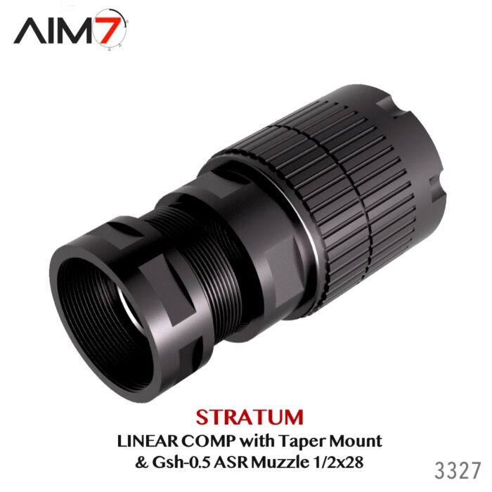 Aim7 Stratum Linear Comp with Taper ASR Mount & Gsh-0.5 Muzzle Brake 1/2x28 - Image 7