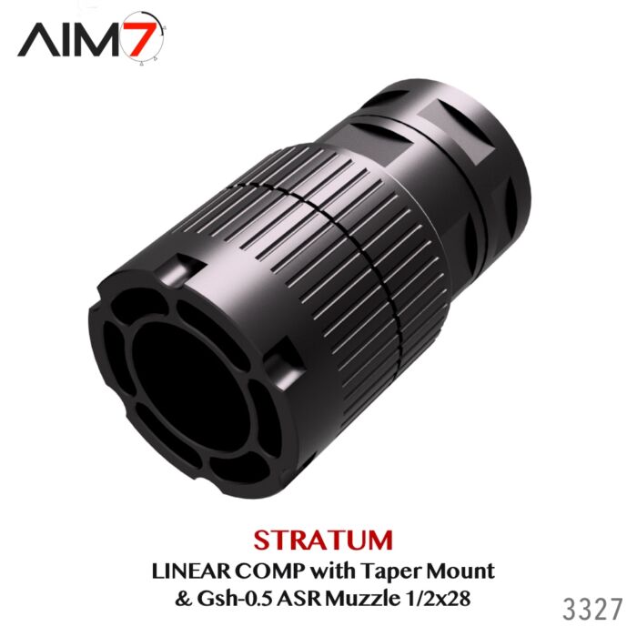 Aim7 Stratum Linear Comp with Taper ASR Mount & Gsh-0.5 Muzzle Brake 1/2x28 - Image 17