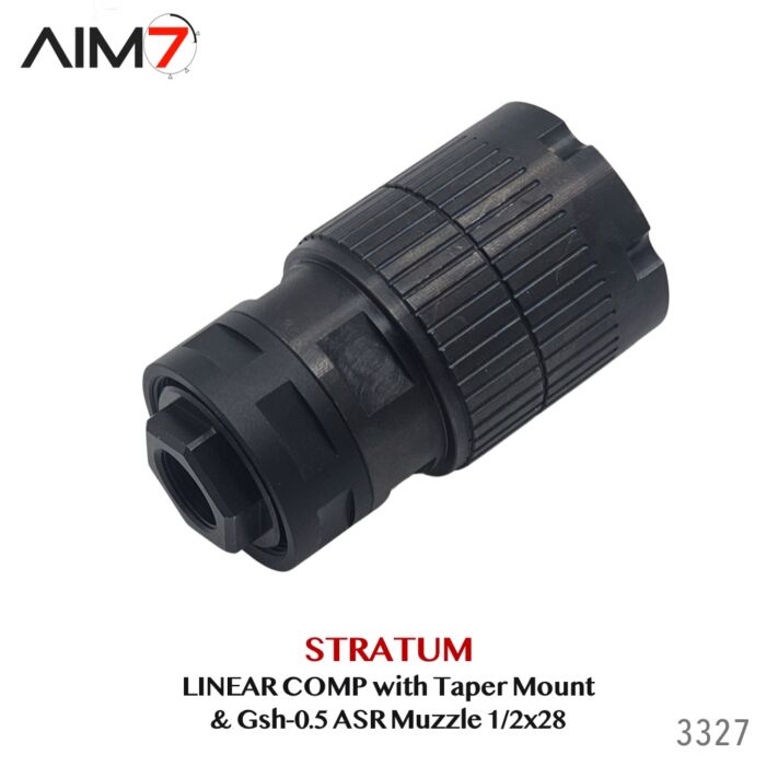 Aim7 Stratum Linear Comp with Taper ASR Mount & Gsh-0.5 Muzzle Brake 1/2x28 - Image 12