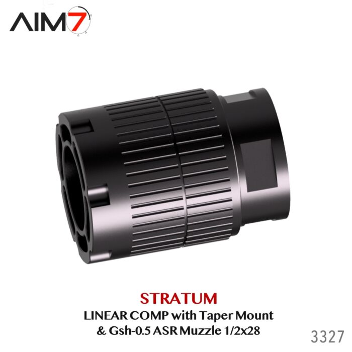 Aim7 Stratum Linear Comp with Taper ASR Mount & Gsh-0.5 Muzzle Brake 1/2x28 - Image 14