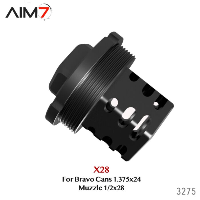 Aim7 X28 Muzzle 1/2x28 For Bravo Tubes 1.375"x24