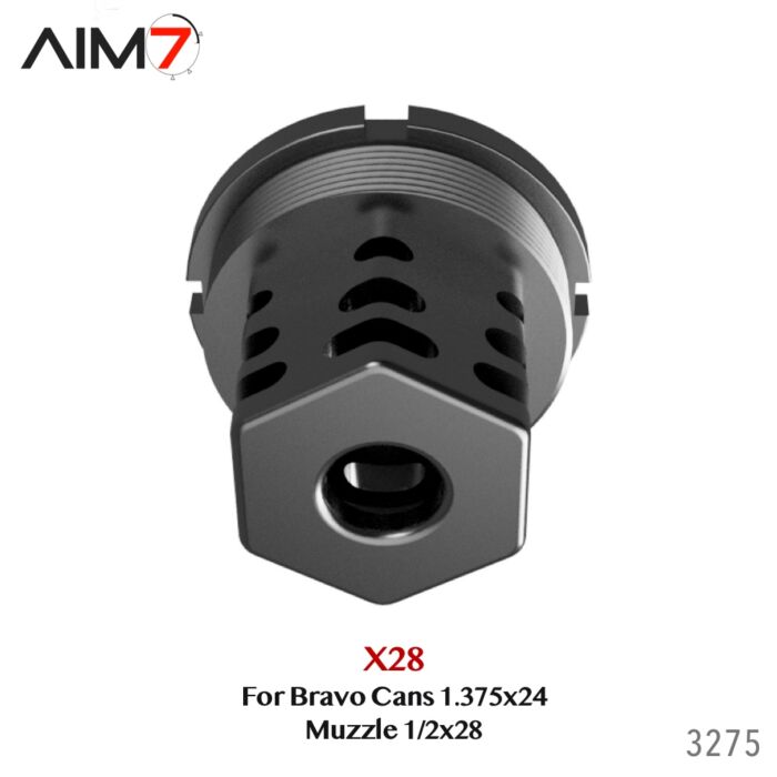 Aim7 X28 Muzzle 1/2x28 For Bravo Tubes 1.375"x24 - Image 4