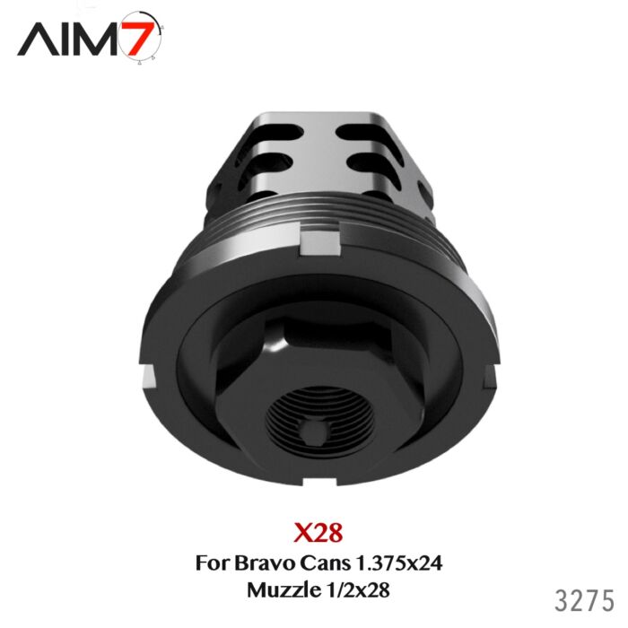 Aim7 X28 Muzzle 1/2x28 For Bravo Tubes 1.375"x24 - Image 5