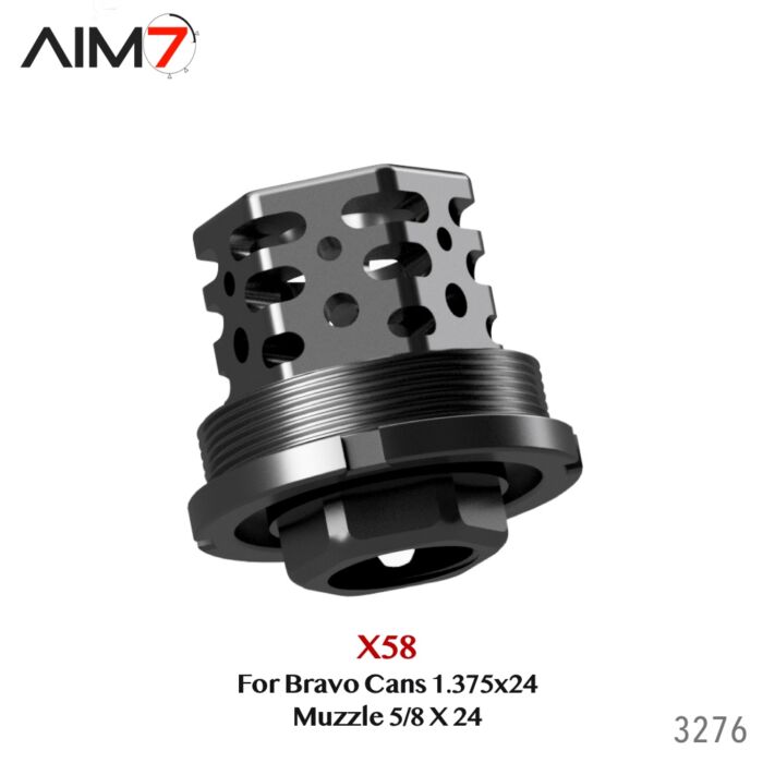 Aim7 X58 Muzzle 5/8x24 For Bravo Tubes 1.375"x24 - Image 6