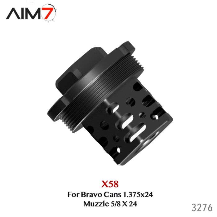 Aim7 X58 Muzzle 5/8x24 For Bravo Tubes 1.375"x24 - Image 2