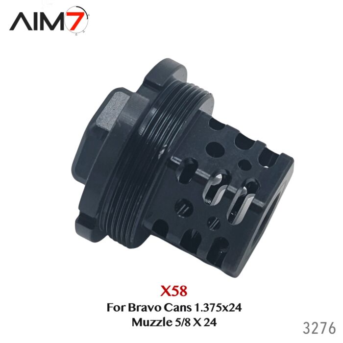 Aim7 X58 Muzzle 5/8x24 For Bravo Tubes 1.375"x24