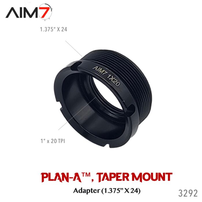 Aim7 MAGIK PLAN-A taper mount (1.375"x24) with 1"x20 - Image 8