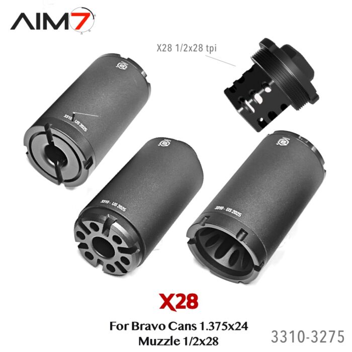 Aim7 X28-MAGIK Muzzle 1/2×28 For Bravo Tubes