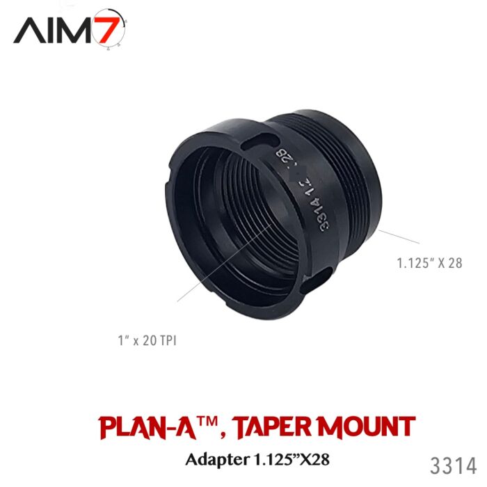 Aim7 PLAN-A Short Taper Mount Hub Adapter (1.125" X 28)
