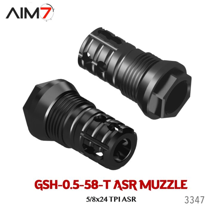 AIM7 Gsh-0.5-58T ASR Muzzle Brake 5/8X24 .30 cal - Image 3