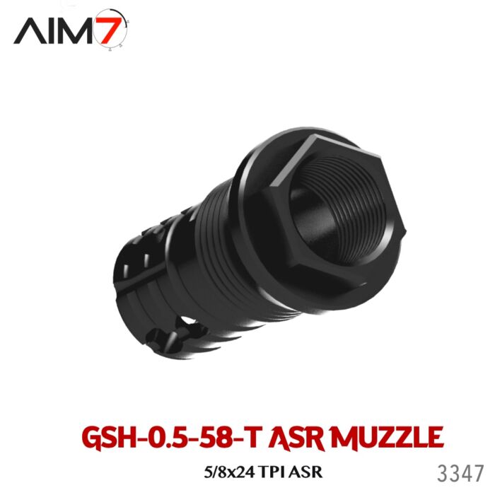 AIM7 Gsh-0.5-58T ASR Muzzle Brake 5/8X24 .30 cal - Image 7